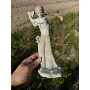Vintage Lenwile China Ardalt Japan Hand Painted Golfer Golf Figurine READ